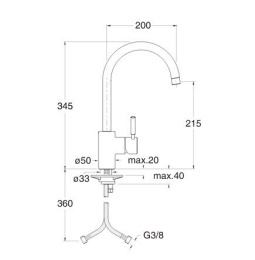 Cristina KING KG27651 Смеситель для раковины