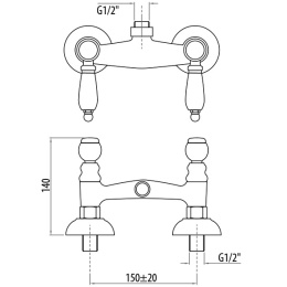 Смеситель для душа 1307713DOoro Vivaldi Lever GATTONI