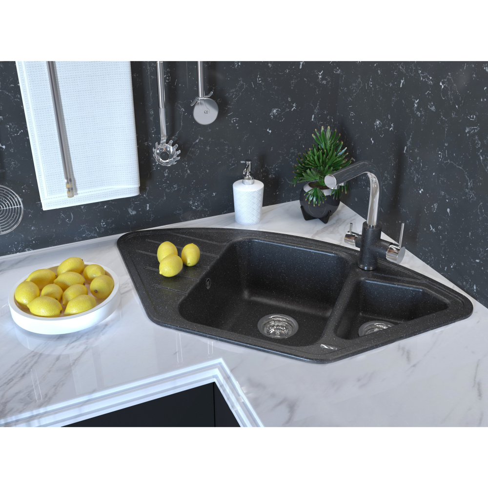 Мойка кухонная 89x49 Paulmark Wiese  (PM529050-GRM) серый металлик