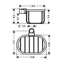Фото Axor Montreux 42066990 Мыльница-короб​, настенный монтаж, цвет: полированное золото