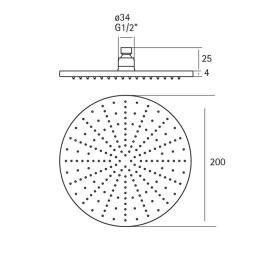 Фото Верхний душ Cisal Xion DS016430D1