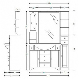Eban Eleonora Modular 130 L белая