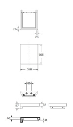 Фото Столешница Kerasan Inka 341734 32 черный с декором