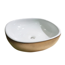 Фото AZZURRA CLAS Раковина-чаша без отверстия под смеситель 45х45см, цвет золото
