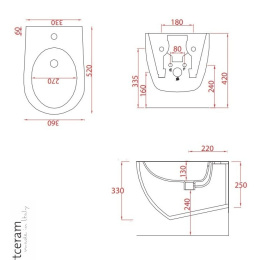 Биде подвесное ArtCeram File 2.0 (FLB001 37 00)