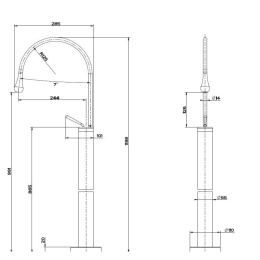 Смеситель для раковины Gessi Goccia (33624#031) хром