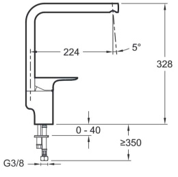 Фото Смеситель Jacob Delafon Aleo E72360-CP для кухни