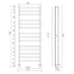 Полотенцесушитель водяной Margaroli Sole 464-14 4644714WH, высота 139 см, ширина 53 см, белый