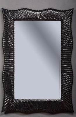 Зеркало Soho ПУ черный с подсветкой