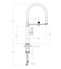 Фото Смеситель для кухни RamonSoler KITCHEN MAGNET 898801MCNM черный