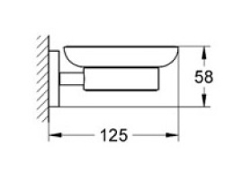 Фото Grohe Essentials 40444001 Мыльница стеклянная