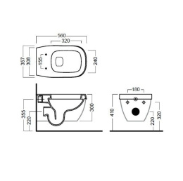 Подвесной унитаз Hatria Abito (YXX601) белый