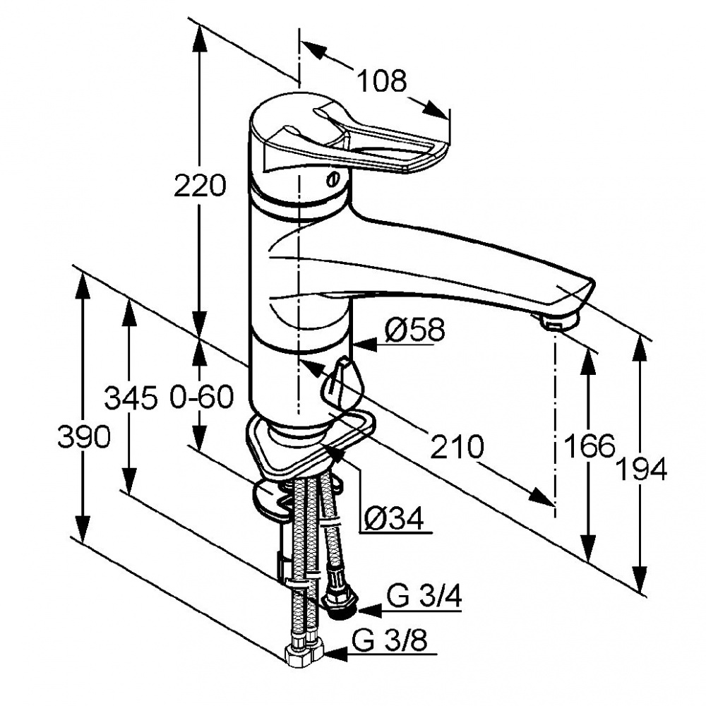 Фото Смеситель для кухни Kludi MX (399060562) хром