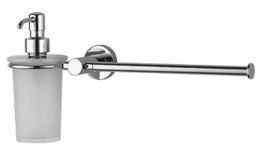 Colombo Design PLUS W4974 - Дозатор для жидкого мыла с полотенцедержателем (хром - матовое стекло)