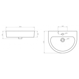 Раковина 55,5 см BelBagnoMARINO (BB105L) округлая