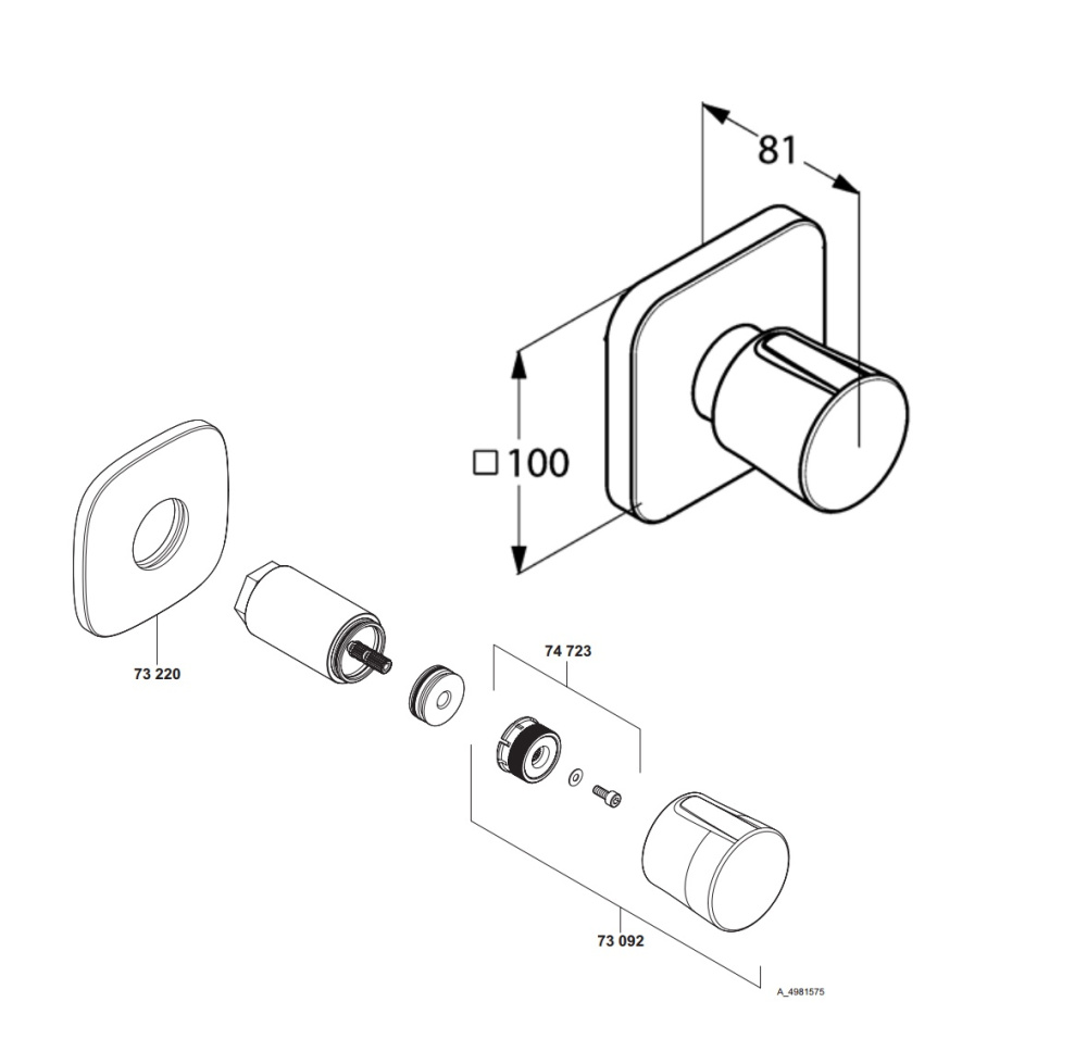 Фото Вентиль для душа Kludi E2 (498150575) хром