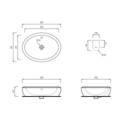 Cielo Fluid FLLA60 Раковина накладная (белый)