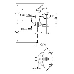 Grohe Eurostyle New 32468003 Смеситель для раковины стандартный