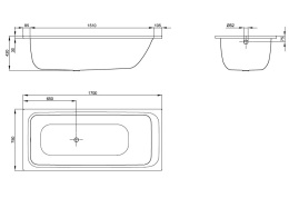 Фото Ванна стальная Bette Select 3412-000 170 х 75 х 42 см с шумоизоляцией, белая