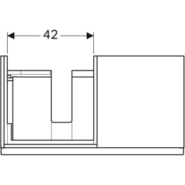 Geberit iCon 840492000 Тумба для раковины, с ящиками выдвижными