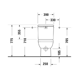 Унитаз напольный Duravit Durastyle 2182090000