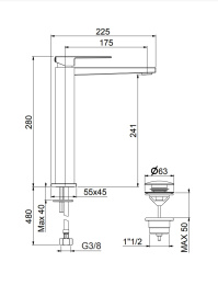 Смеситель для раковины Fiore Kube 100BB8517, белый