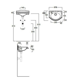 SIMAS Arcade AR035bi + F89 раковина 37см