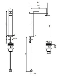FIMA Carlo Frattini BRICK F3511/HCR Высокий смеситель для раковины