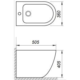 Биде напольное BelBagno SFERA-R BB2141B