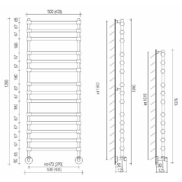 Полотенцесушитель электрический Margaroli Sole 370-564-11 56437011CRC - хром