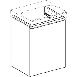 Geberit Smyle Square 500.363.00.1 Тумба для раковины, с распашными дверцами