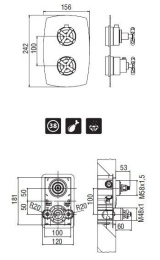 Фото Смеситель NOBILI Carlos Primero WE00873/JCR_WE42801/JCR Термостат для душа