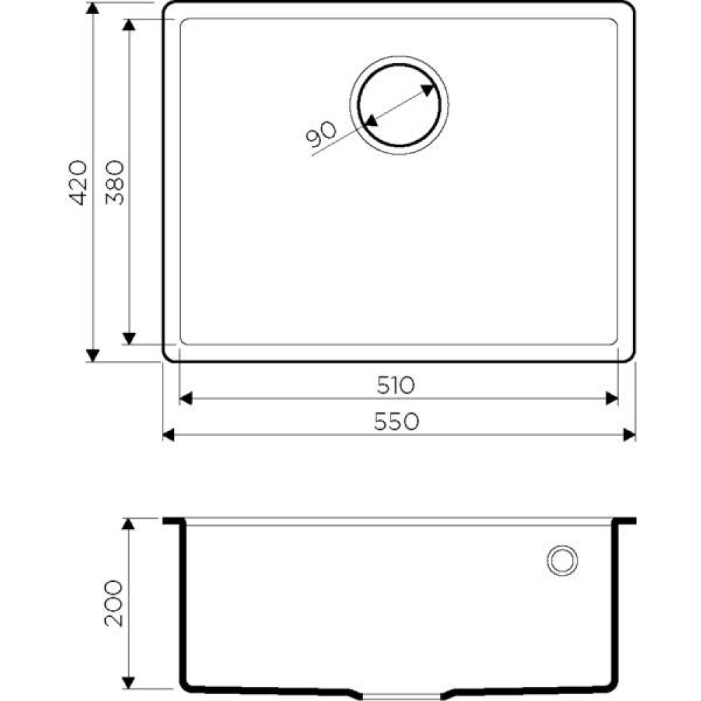Кухонная мойка Omoikiri Tedori 54-U-CH Tetogranit (4993993) шампань