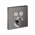 Термостатический смеситель для душа Hansgrohe ShowerSelect 15763340, на 2 потребителя, шлифованный ч