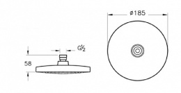 Верхний душ Vitra Showerheads (A45708WSA) хром