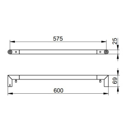 Фото Полотенцедержатель Keuco Collection Reva 12801010600, хром