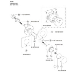 Переключатель Keuco Ixmo 59548010002, хром