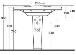 Фото Колонна для раковины Globo Paestum (PA135.BI)
