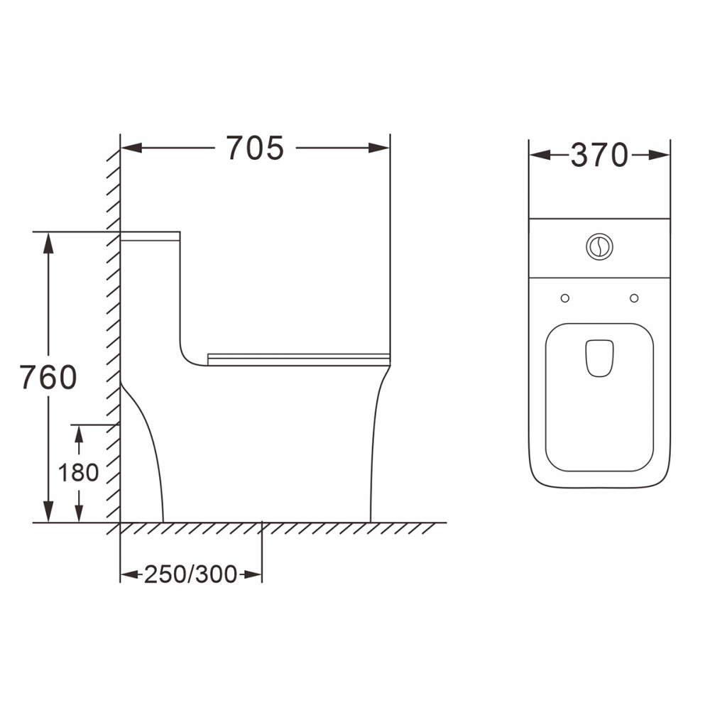 Унитаз-моноблок Azario GRESSA (AZ-1111MB) Черный матовый