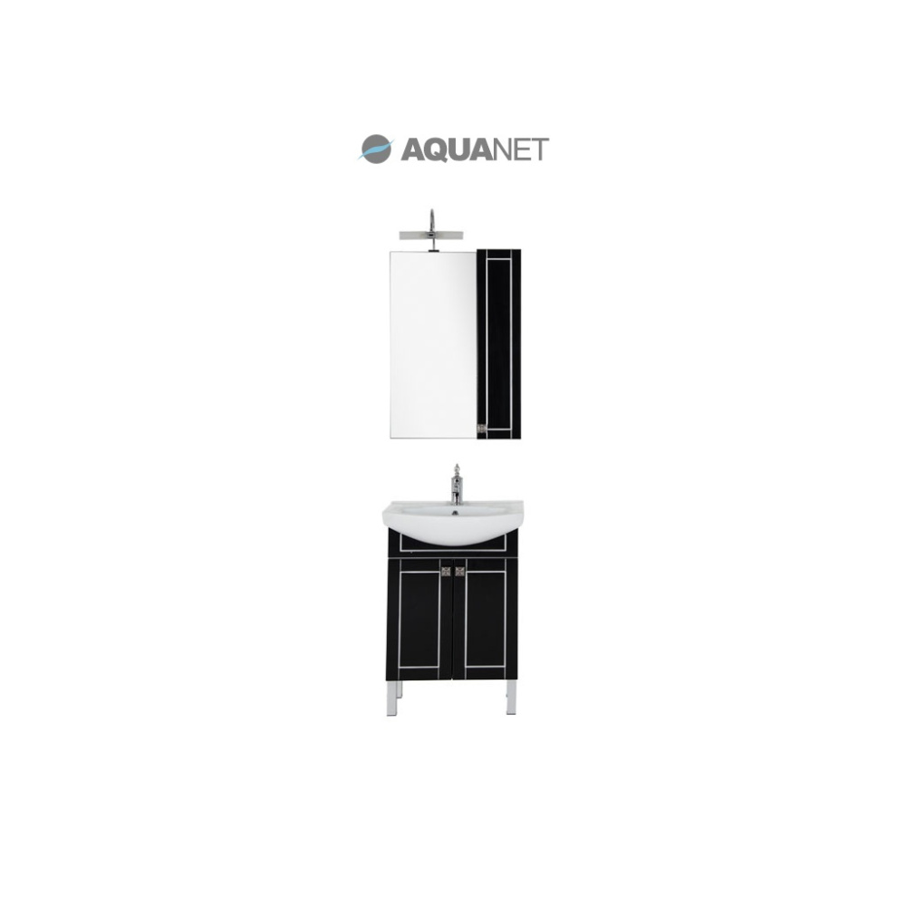Мебель для ванной Aquanet Честер 60 черный/серебро