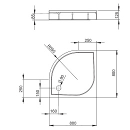 Душевой поддон из искусственного камня Radaway Paros A 80x80x13 белый MBA8080-03-1
