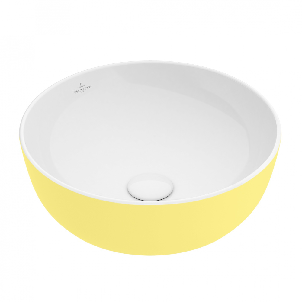 Фото Раковина накладная круглая для ванной комнаты 43 см Villeroy Boch Artis 417943BCT3 (цвет macaroon)