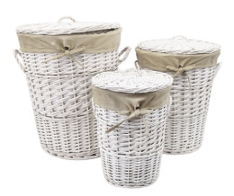 Фото Корзина WasserKraft Aller WB-106-S маленькая для белья с крышкой