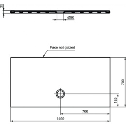 Душевой поддон 140X70 см Ideal Standard STRADA T2578YK