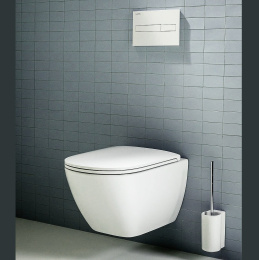 Фото Унитаз подвесной Laufen Lua (8.2008.3.000.000.1) безободковый, белый глянцевый