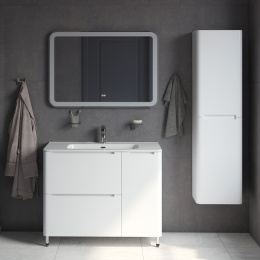 Фото Тумба с раковиной Iddis  Edifice белая,  100 см (EDI10WFi95K)