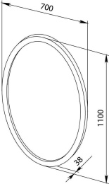 Фото Зеркало Aquanet Сопрано 70 белый