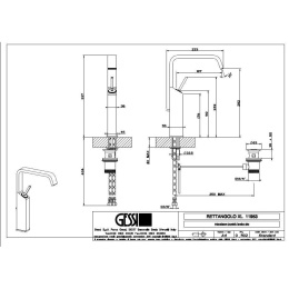 Смеситель для раковины Gessi Rettangolo (11953#031) хром