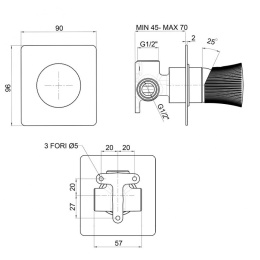 Фото Смеситель для душа Paini Domus 18CR690PZ хром