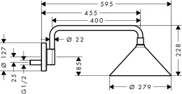 Axor Showerpipe Front 26021000 Верхний душ (хром)